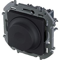 Светорегулятор поворотный без рамки Legrand Inspiria 5-300Вт антрацит  картинка